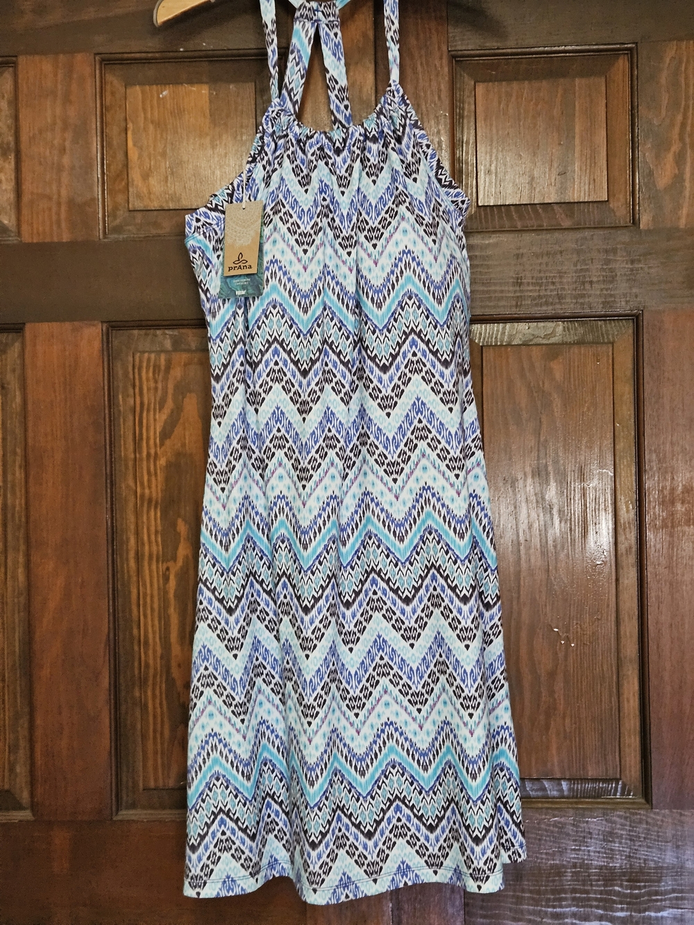 Prana Blue Chevron Strappy Sundress - Picture 1 of 3